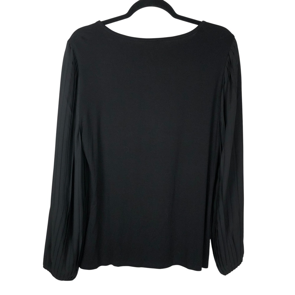 NEW Talbots Pleated Sleeve Crewneck Top Size L Career Office‎ Whimsigoth - Picture 3 of 7